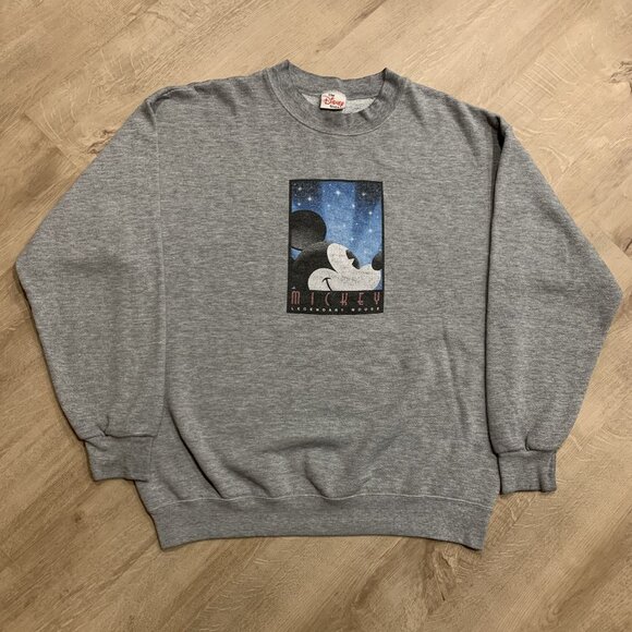 Vintage Disney Store Mickey Legendary Mouse Sweatshirt Men's Large L 90s/Y2K - Picture 1 of 6